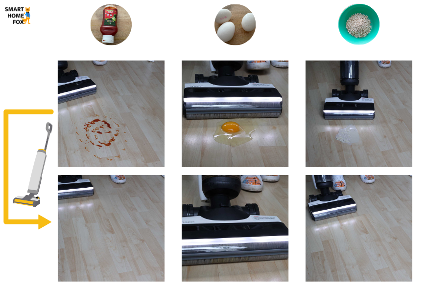 Tineco Floor One S7 Reinigungsergebnis auf hartem Boden